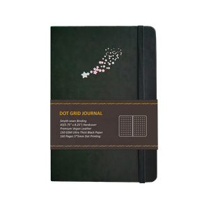Cuaderno de Papel Kraft con Interior Negro Elegante A5, Personalizable, Tapa Dura de Cuero para Diario de <span class=keywords><strong>Arte</strong></span>, Envío Inmediato, Venta al Por Mayor - Product Image 2