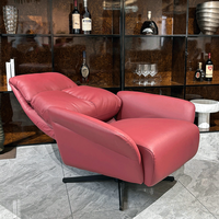 Fauteuil à bascule moderne en velours tufté et similicuir PU pour la maison, le bureau, l'appartement, l'hôpital, l'hôtel, avec pieds en métal et hauteur réglable