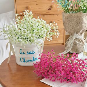 Flores Artificiales de Baby's Breath, Ramas Individuales de Plástico con Diseño de Cielo Estrellado, en Blanco, Rosa, Amarillo, Azul Claro, Rojo Rosa y Morado, para Bodas - Product Image 2