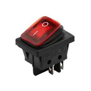 Interruptores Basculantes Impermeables para Barcos, 250 VCA, 16 A, T100, Interruptor Basculante de 2 Posiciones, 4 Pines, DPDT, KCD4, Rojo, Carling, Interruptor Basculante de 6 Pines, Rleil - Product Image 3