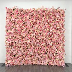 Atractiva Pared de Flores Artificiales 3D Enrollable para Decoración de Bodas, Fiestas, Eventos y Cabinas de Fotos - Product Image 3