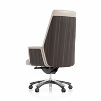 Chaise de bureau exécutive moderne en cuir, directement de l'usine, couleur personnalisable, dossier haut, pivotante, ergonomique, design imperméable