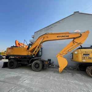 Hyundai R210-7 Mini pelle sur pneus d'occasion/seconde main avec des composants de noyau de moteur de pompe à moteur en bon état Prix compétitif - Product Image 4