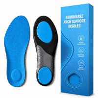 Semelles intérieures sportives AureRight en mousse PU avec supports de voûte plantaire en TPU, talonnette profonde, anti-fatigue, lavables, pour le soin des pieds – Vente directe usine