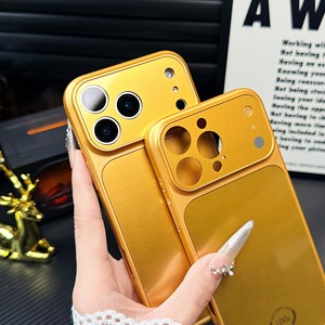 Étui de téléphone magnétique en verre au design doré de luxe pour <span class=keywords><strong>iPhone</strong></span> 17 16 15 14 13 12 Pro/Pro Max – Vente en gros d'étuis de téléphone portable en usine - Product Image 4