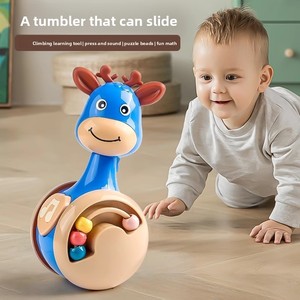 Muñeco de Plástico con Sonido y Luz Eléctricos <span class=keywords><strong>para</strong></span> Bebés, Juguete Educativo Temprano <span class=keywords><strong>para</strong></span> Practicar Gateo y Levantar <span class=keywords><strong>la</strong></span> Cabeza - Product Image 4