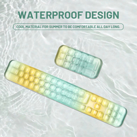 Tapis de souris gaming en gel cristal transparent complet avec repose-poignet, design personnalisable, feuille PP résistante à l'eau pour la maison et le bureau