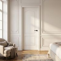 Portes Modernes Blanches en MDF pour Chambre et Villa – Porte Intérieure Étanche en Polymère à Surface Non Finie