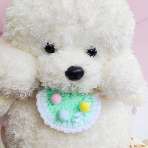 Nouvelle É<span class=keywords><strong>charpe</strong></span> pour Animaux de Compagnie Baboney JX045 Motif Floral Kawaii en Polyester, Mini Sac Poupée, Accessoires pour Chats et Chiens, Serviette Anti-Bave Tricotée à la Main - Product Image 3