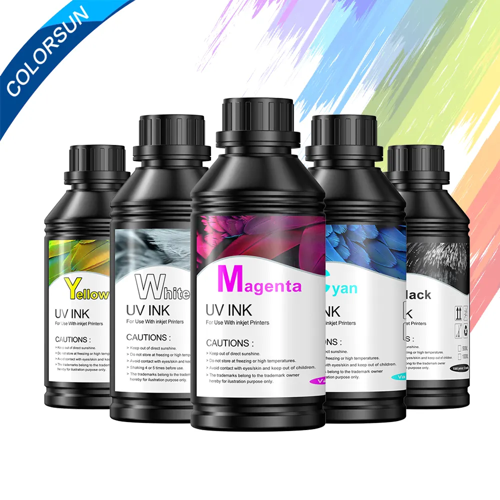 High quality universal soft flexible hard 500ml uv ink for DX5 L805 XP600 I3200 I1600 printhead inkjet nozzle uv printer