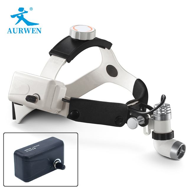 AURWEN Head-mounted Wireless LED Medical Headlights Surgical Head-Worn Headlamp Head Lamp Adjustable Dental Lights for Surgery