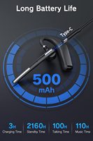 Headset Bluetooth G6 untuk Kantor Bisnis dengan Aptx Noise Cancelling dan Mic, untuk iPhone Android, Pengemudi Truk dan Bus
