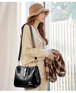 Sac fourre-tout décontracté de luxe en cuir PU pour femme, sac à main de créateur, sac à bandoulière messager pour femme, sac de shopping - Product Image 2