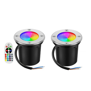 10W extérieur coloré RGB LED enterré lumière souterraine IP67 encastré rez-de-chaussée lampe de jardin pont <span class=keywords><strong>terrasse</strong></span> creusée veilleuse - Product Image 1