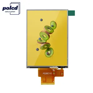 Polcd 2.8 ''2.8 inch TFT LCD tùy chỉnh cảm ứng điện trở Bảng điều chỉnh màn hình 240*320 Độ phân giải 260 nits LCD hiển thị