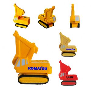 Balle anti-stress en forme d'excavatrice, impression personnalisée du logo acceptée, balle anti-stress en PU anti-excavatrice - Product Image 1