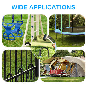 Ancrages au sol robustes piquets de <span class=keywords><strong>fixation</strong></span> de crochet en U <span class=keywords><strong>pour</strong></span> tente de camping, auvents, abris de voiture, hangars, <span class=keywords><strong>balançoire</strong></span> - Product Image 6