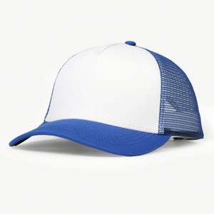 Gorra de camionero de béisbol de ante de 5 paneles con logotipo personalizado para hombre, gorra con malla y parche bordado, logotipo propio personalizado - Product Image 2