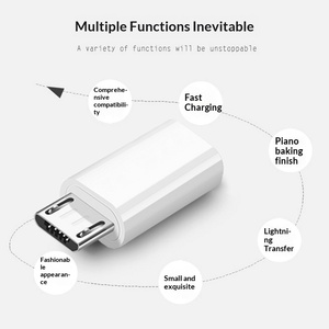 Adaptateur OTG USB2.0 Type C Femelle vers Micro V8 pour la charge et le transfert de données, compatible avec les téléphones et tablettes <span class=keywords><strong>iPhone</strong></span>, Huawei, Android - Product Image 4