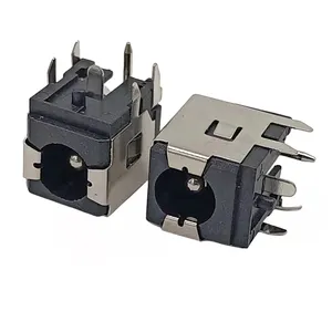 DC-511 orta montaj DC güç girişi delikten sağ açı 12v 4 pin dc güç girişi