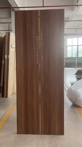 Puerta Interior Moderna de Melamina Roja Moldeada, Resistente a los Arañazos, para Dormitorio, Entrada, Uso en Villas, Residencias y Hoteles en Dubái - Product Image 4