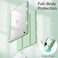 Pour iPad Air 11 M2 2024 Air 5/4 2022/2020 5e/4e porte-crayon de 10.9 pouces support arrière transparent antichoc couverture de tablette