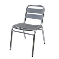 Chaise en aluminium de bistro de jardin de restaurant de café d'extérieur d'accoudoir de conception simple