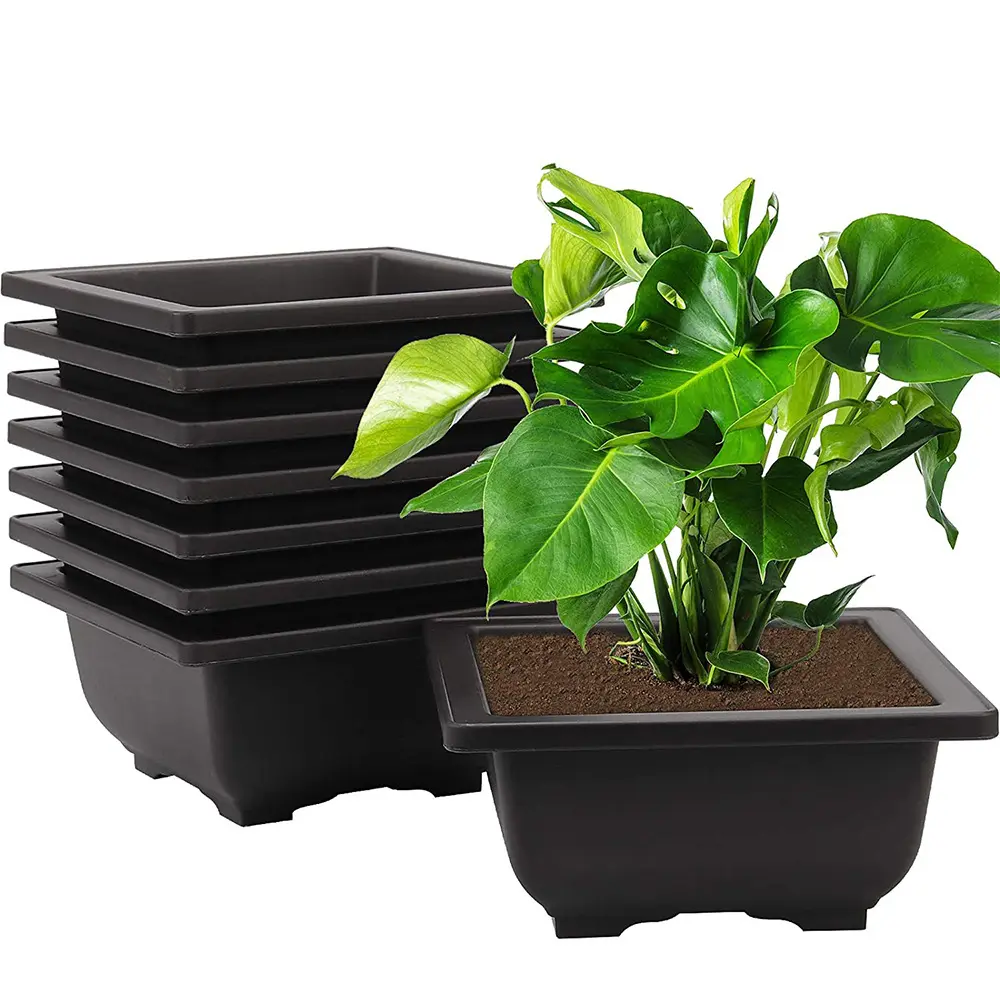 Plastic succulent flower pot rectangular square flower pot office bonsai