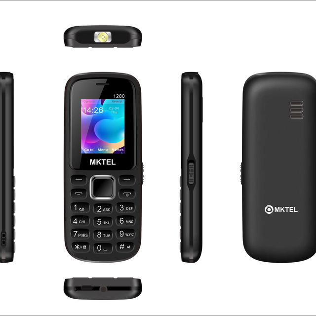 OEM ODM 1280 Mobile Phone Dual SIM QWERTY Keyboard 2G 800mAh Big Battery Long Standby Itel Custom Logo