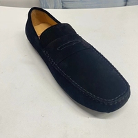 Mocassins bateau pour hommes en cuir véritable suède de vache, taille européenne 38-48, chaussures plates décontractées, antidérapantes et respirantes