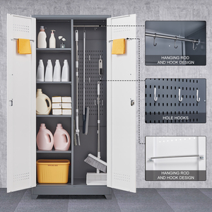 Armoire de nettoyage antirouille outils <span class=keywords><strong>casier</strong></span> de <span class=keywords><strong>rangement</strong></span> simple et double porte armoire de nettoyage - Product Image 4