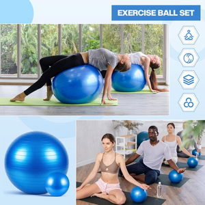 Ballon de yoga anti-éclatement, ballon suisse robuste, ballon de gym premium pour l'équilibre, la stabilité et la physiothérapie - Product Image 3
