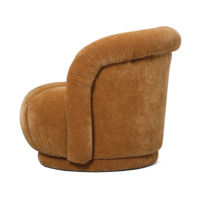 Fauteuil pivotant de salon, style moderne fait main, fauteuil en tissu, fauteuil à fleurs