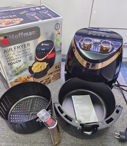 Freidora <span class=keywords><strong>de</strong></span> Aire Hoffmans 6L 2400W 220V <span class=keywords><strong>con</strong></span> Cajón, Temperatura Ajustable, Control <span class=keywords><strong>de</strong></span> Doble Dial, <span class=keywords><strong>Horno</strong></span> <span class=keywords><strong>El</strong></span>éctrico Clásico Doméstico Sin Aceite, Nigeria - Product Image 4