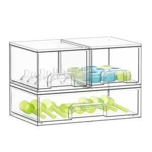 Bottle <strong>Storage</strong> Organizer Baby Acrylic Bottles Station Organizer Container <strong>Stackable</strong> Clear <strong>Drawers</strong> for Countertop - Product Image 6