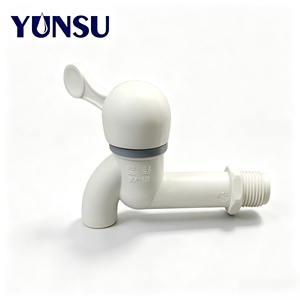 ก๊อกน้ำพลาสติกติดผนัง DN15 สีขาวแบบยาว, ตลับเซรามิกเคลือบผิวทนทานต่อการสึกหรอเป็นพิเศษ, ก๊อกน้ำแบบเปลี่ยนวงจรได้ 50000 รอบ - Product Image 1