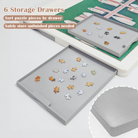 Table de puzzle rotative en plastique de 35 pouces avec 6 tiroirs, capacité de 300/500/1500 pièces, pour adultes