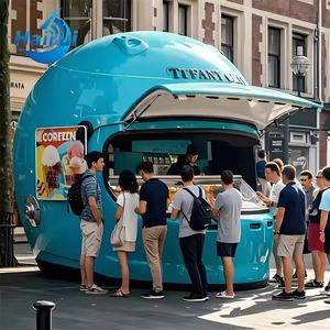 Kiosque à café géant en forme de casque, sculpture en fibre de verre, stand de restauration mobile personnalisé, camion de restauration pour hamburgers et <span class=keywords><strong>poulet</strong></span> frit - Product Image 1