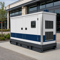 Genset Diesel Tertutup Anti Cuaca 20kVA untuk Cadangan Daya Toko & Bisnis, Isuzu Tiga Fasa 400V 50Hz