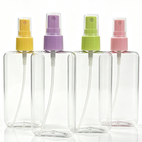 Flacon pulvérisateur carré plat en PET, col 18 mm, brume fine, pour emballage cosmétique, soins de la peau, parfum, couleur personnalisée, OEM - Vente chaude