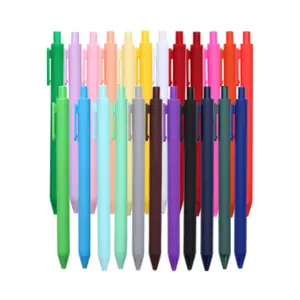 Özel LOGO ile yüksek kalite renkli Macaron silika jel mürekkep kalemi promosyon reklam geri çekilebilir jel kalem