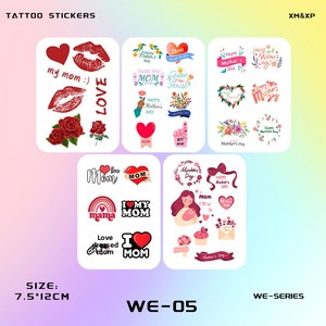 Pegatinas de tatuajes de papel con forma geométrica, coloridas, hermosas y lujosas para el Día de la Madre, impermeables, resistentes al sudor, perfectas - Product Image 1