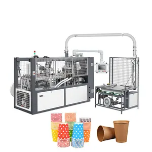 Máquina de fabricación de troquelado de taza de té de papel de café de alta velocidad cuadrada automática de China