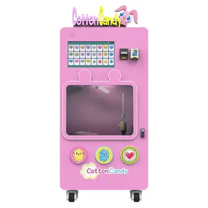 Treat Your Guests:quick And Easy Hot Selling Magic Automatic Cotton Candy Automat Vending Machine