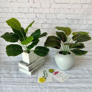 Flores Artificiales Queyiyi, Bonsái, Plantas Verdes de 30cm-100cm, Decoración de Interiores para el Hogar, Estilo Nórdico, Hojas Artificiales para Sala de Estar y Balcón - Product Image 1