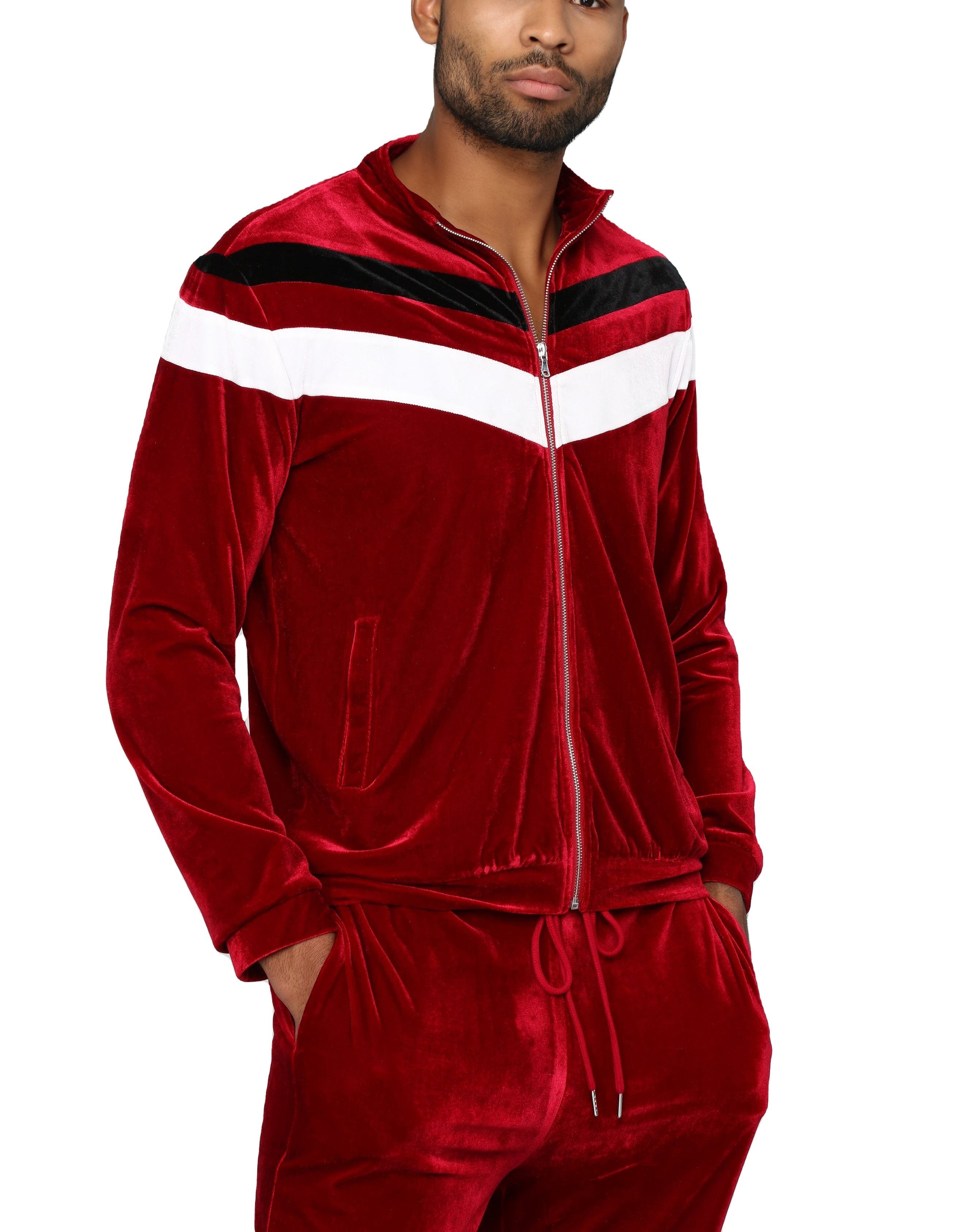 Fashion Men Velour Sweatsuit Jogging Suit Wholesale Velour