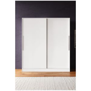 Armoire autoportante convertible blanche moderne avec 11 étagères et 2 tiroirs, grand rangement pour chambre à coucher - Product Image 3