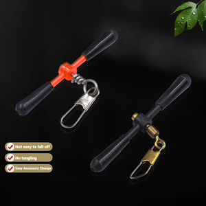 Connecteur Terminal Anti-Emmêlement Double Tête en T pour Flotteur de Pêche avec Émerillon et Agrafe, Modèle 7182A 7182B - Product Image 3