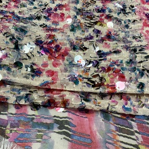 Vải Voan Thêu Kim Sa 3D Giá Nhà Máy Vải Dệt Kim Shaoxing - Product Image 5