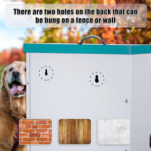 Jh-mech Dog Feeder kim loại bền công suất lớn ngoài trời 50lbs trọng lực mạ kẽm kim loại tự động Dog Feeder - Product Image 4
